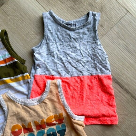 🌴 Beach Vibes Tank Top Bundle Summer Beach Surf Swim Size 18M - Picture 3 of 7